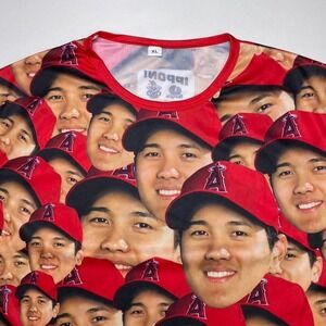 Shohei Ohtani - LA Angeles baseball‎ promo all over face print shirt